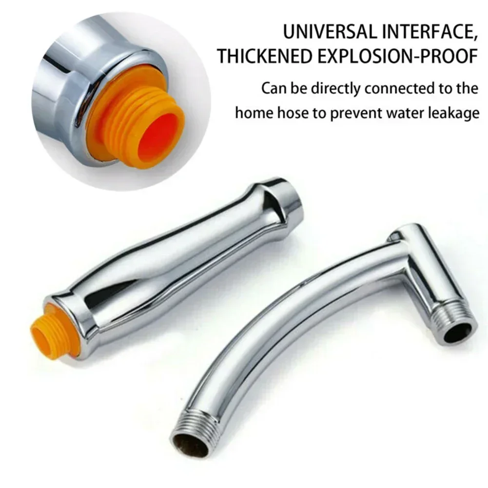 دش رئيس تمديد الذراع ABS قابل للتعديل ثنائي الاستخدام اضافية الأنابيب حمام المطر دش بزاوية دش طقم أذرع الحمام الكروم الأجهزة جديد #5