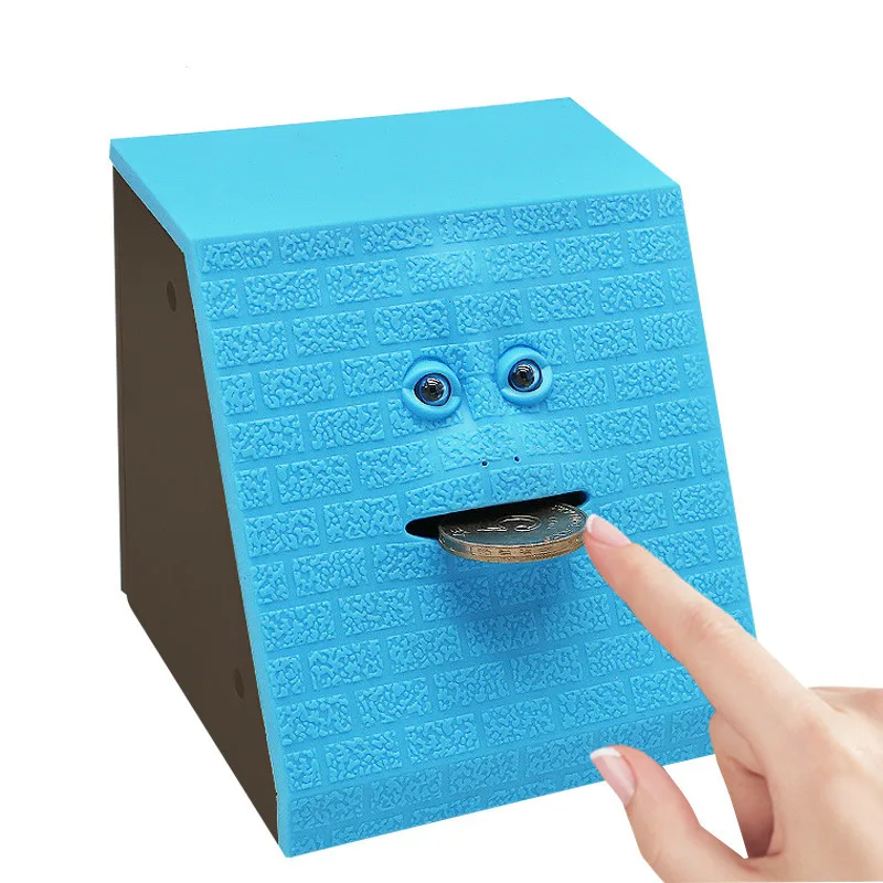 

Fun Face Bank Eat Coin Smart Holder Cute Electronic Facial Facebank Save Money Boxes Storage Novel Toy Creative Home Decor