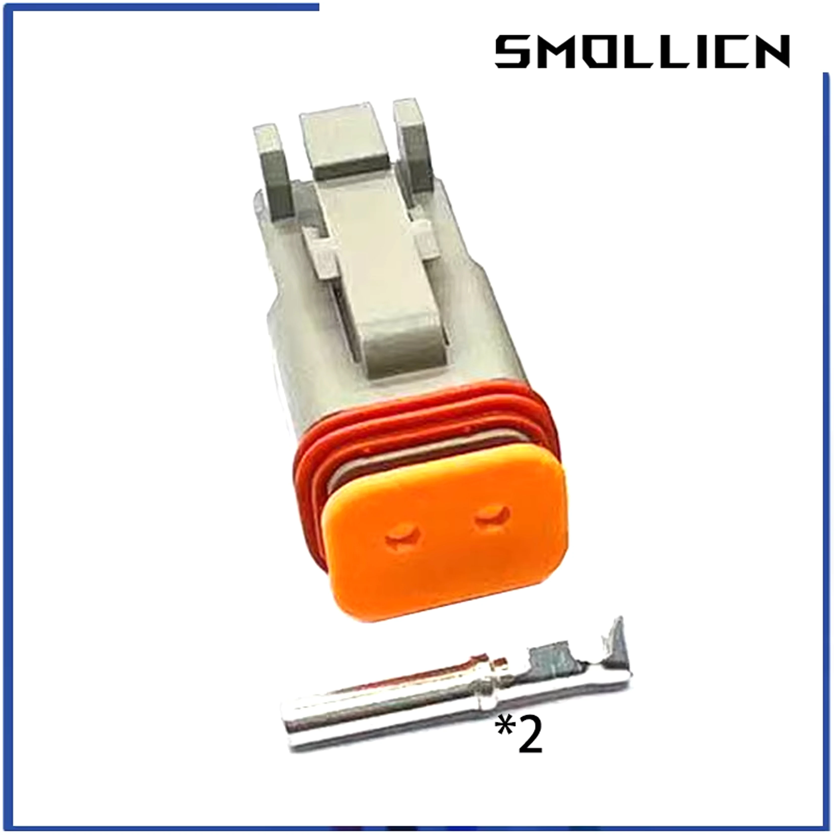 1 Set 2 Pin Deutsch DT Grey Plug DT06-2S DT04-2P Male Female Waterproof Connector Automotive Sealed Plug