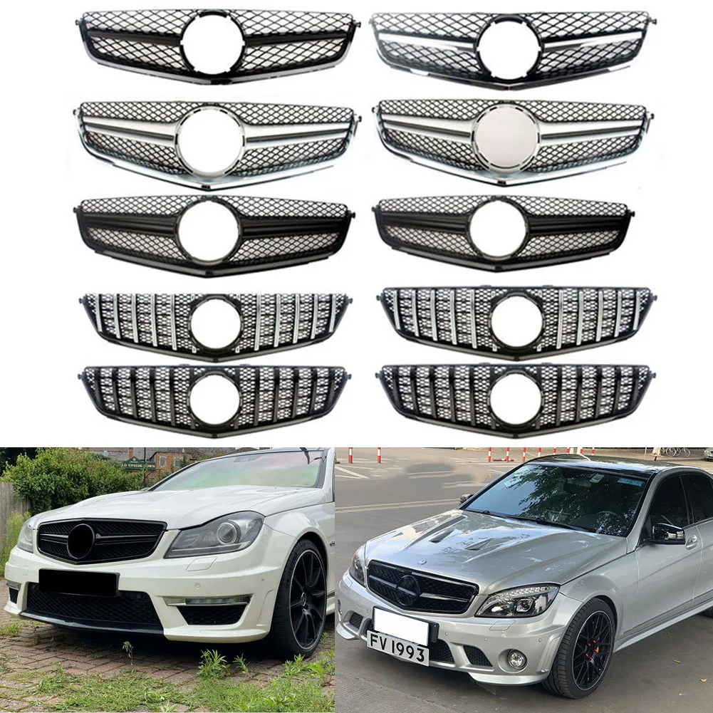 

Car Front Racing Facelift Grill Upper Bar Cover For Mercedes-Benz W204 C-Class C63 AMG 2008 -2009 2010 2011 2012 2013 2014