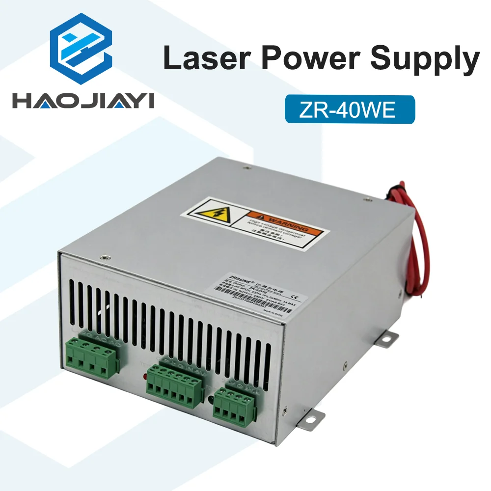 High Voltage 40W CO2 Laser Power Supply ZR-40WE for CO2 Glass Laser Tube Engraving Cutting Machine Spare Parts