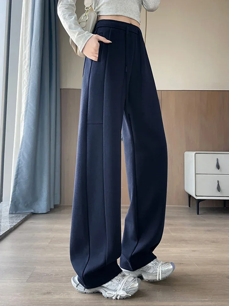 Women Wide Leg Pants Tapered Sportswear Narrow Fit Straight Slimming Banana Pants