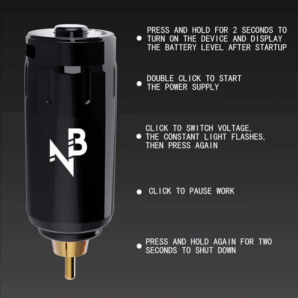 Kit de pistola de tatuagem, kit de máquina de tatuagem sem fio, kit de pistola de tatuagem, com fonte de alimentação de tatuagem e 20 peças de seringa de tatuagem, kit completo de tatuagem, suprimentos de tatuagem para iniciantes