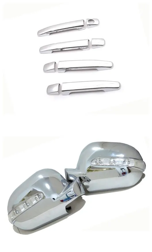 

Chrome Side Mirror Cover with LED Side Blinker & Door Handle Cover Overlays For Mercedes Benz W163 ML Class Pre-facelifted 97-01