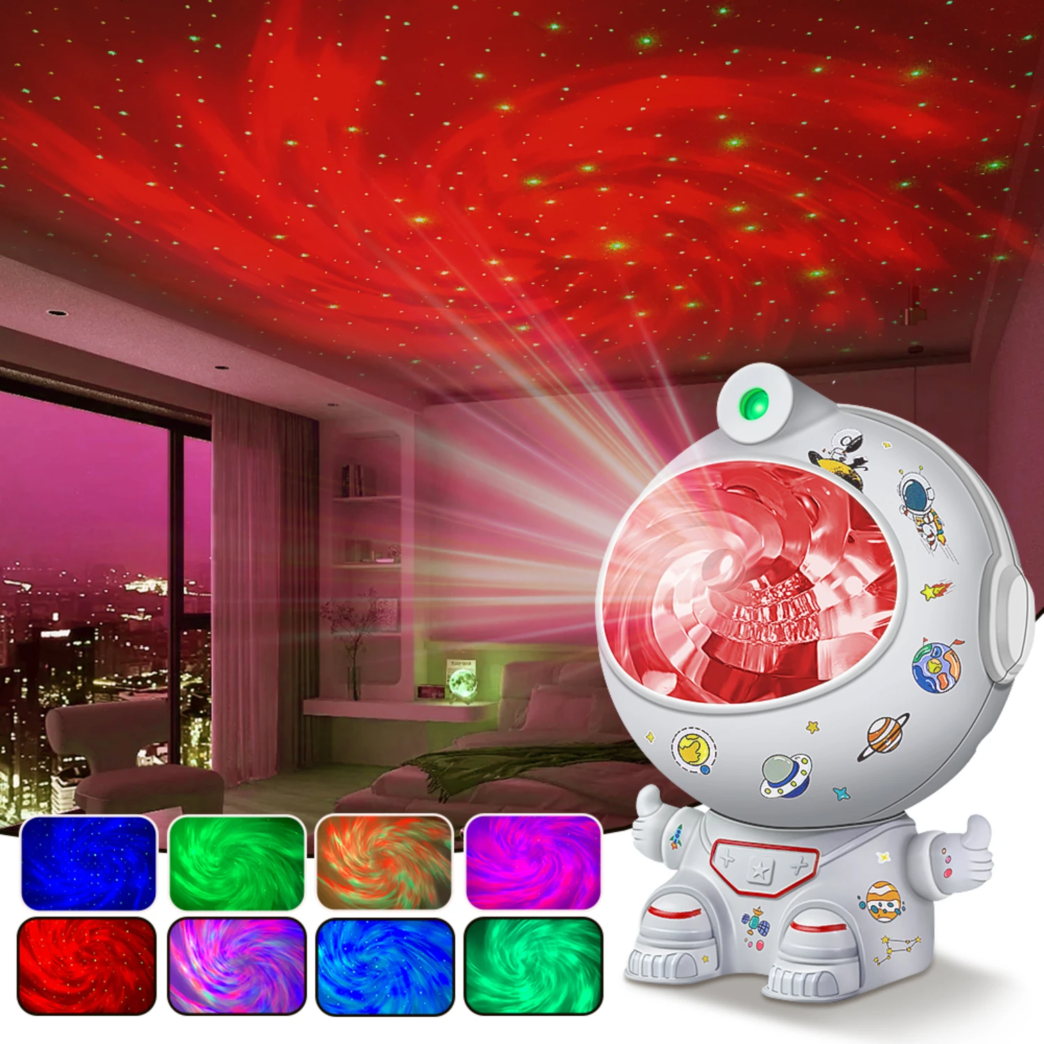 New Exquisite Cosmic-themed Astronaut Star Projector Light Night Lamp - Perfect Christmas Gift for Space Lovers - DIY Sky Nebula