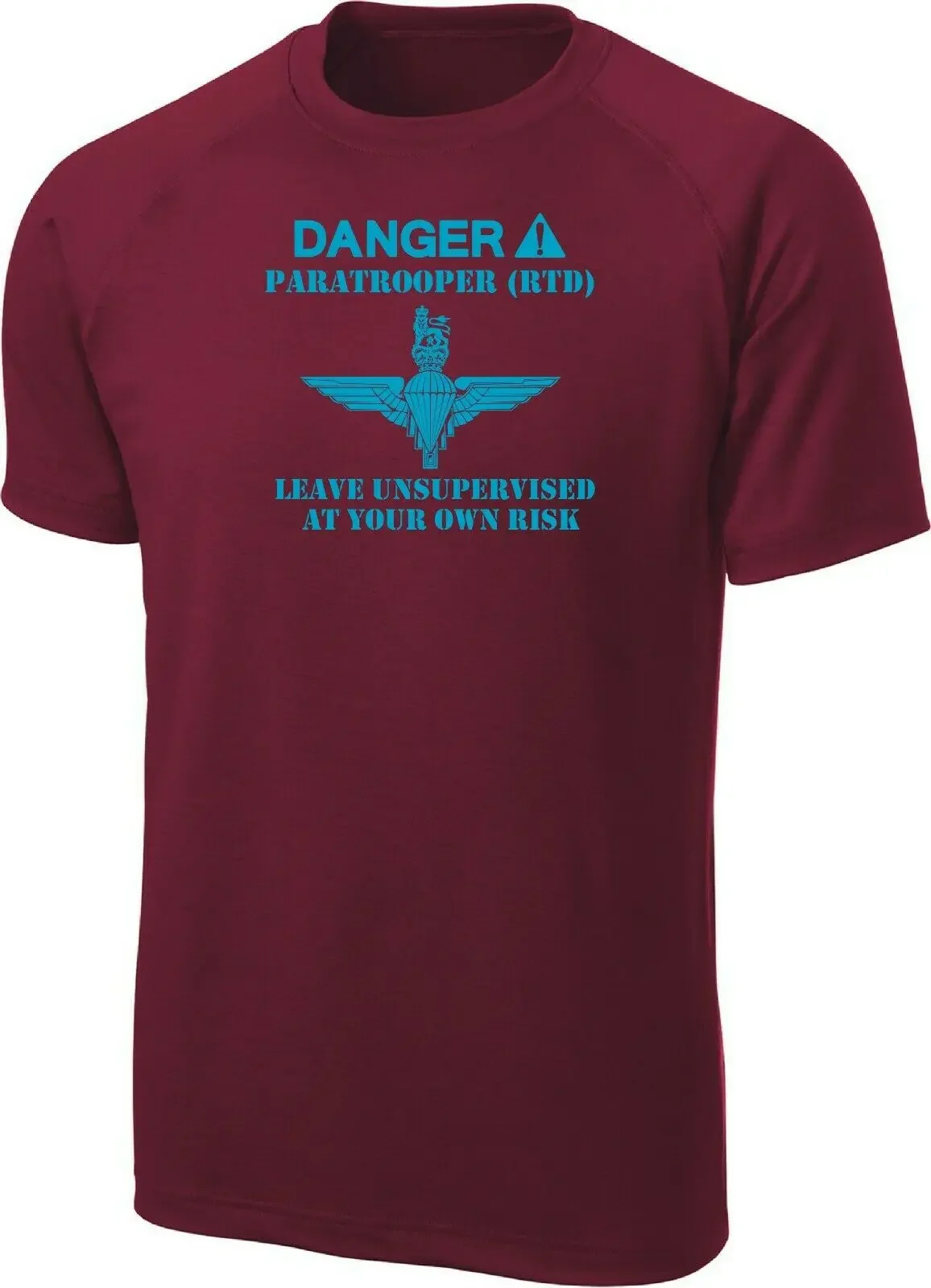 Parachute Regiment Men T-Shirt Danger Rtd Paratrooper British Army Short Sleeve Casual Customized Products