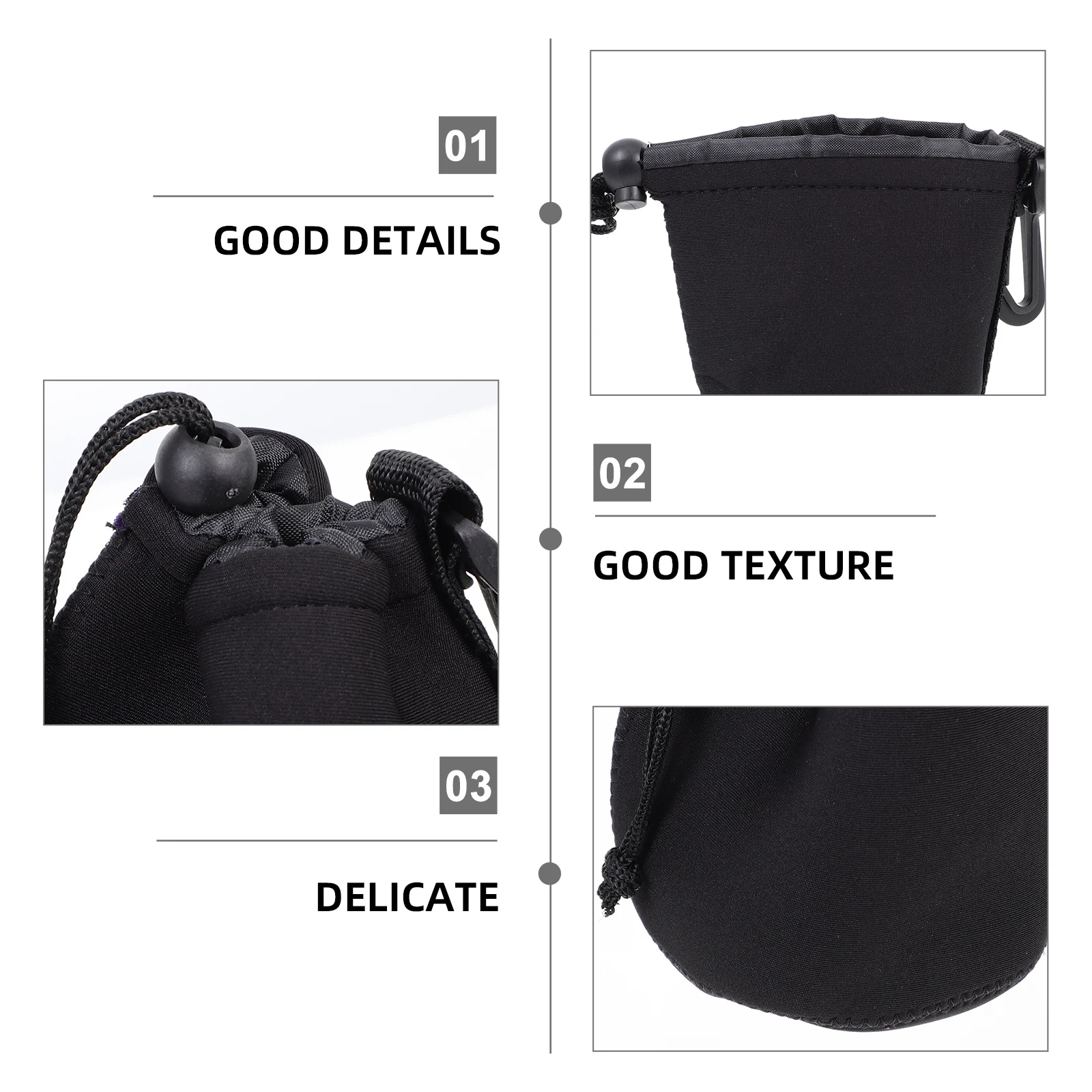 

4 шт., защитный чехол для объектива камеры, неопреновый водонепроницаемый чехол для объектива, держатель, подвесная сумка для хранения, пылезащитный, противоударный