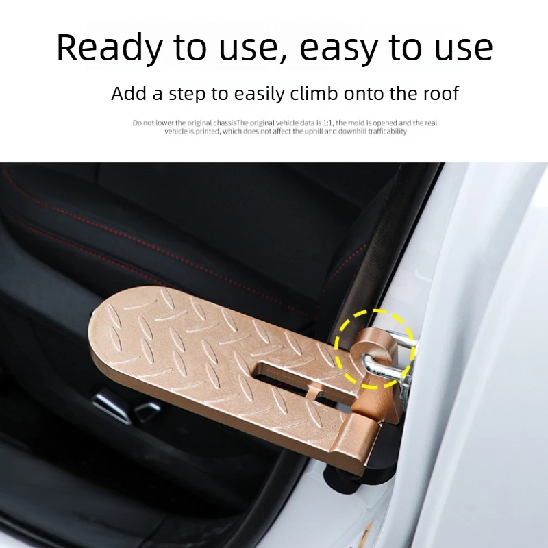 1pc Car Foot Pedal Aluminum Door Pedal Universal Mini Auxiliary Pedal Upper Roof Pedal Pedal Pedal Car Accessories