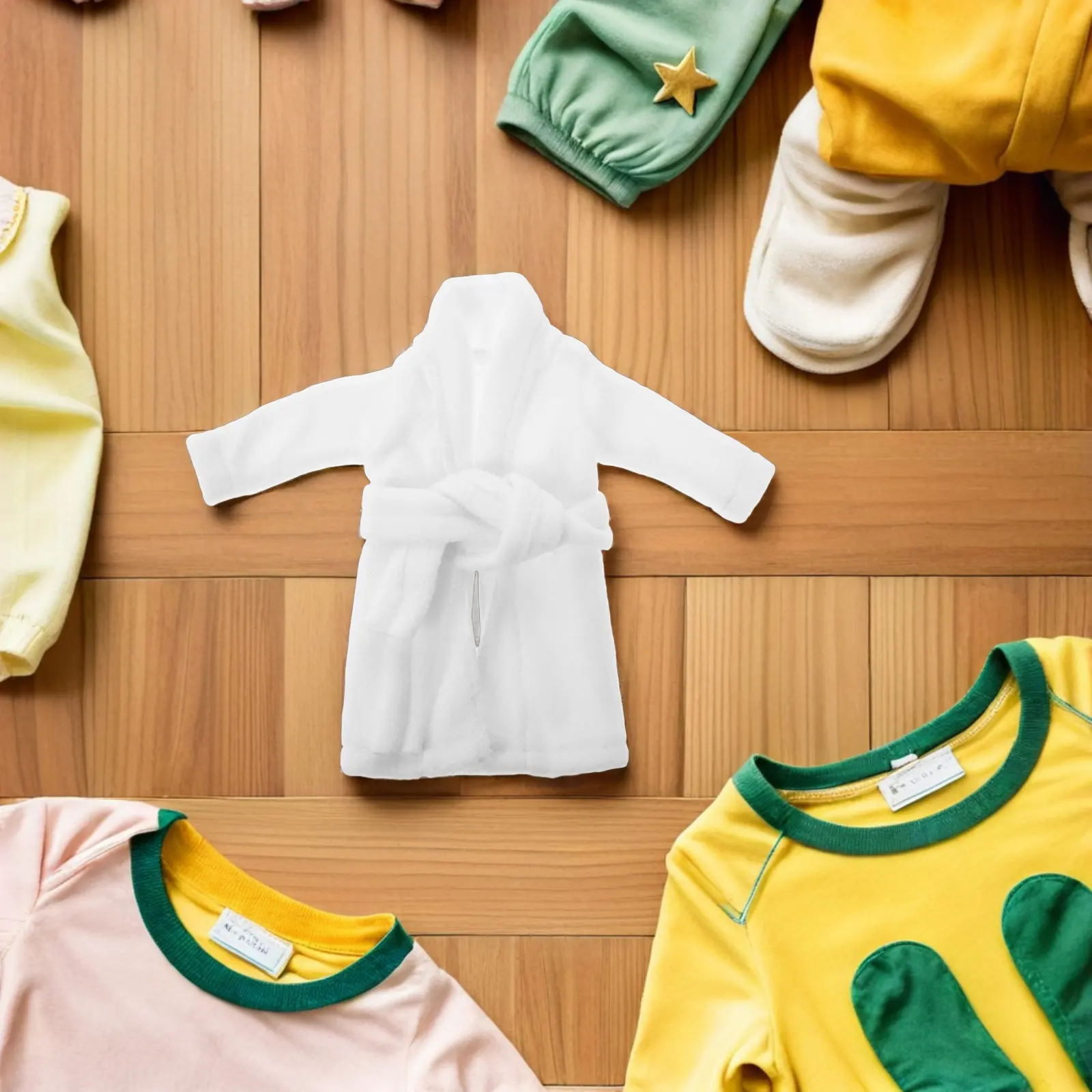 

Набор из 2 миниатюрных халатов для рождественских эльфов, одежда Санты, легко надеваемые праздничные аксессуары для кукольного домика, новогодний декор