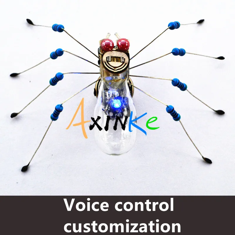 DIY Robotic Insects Science Invention Electronic Animal for School Competition Non-soldered DIY Kit Stem Toys Robot Animal