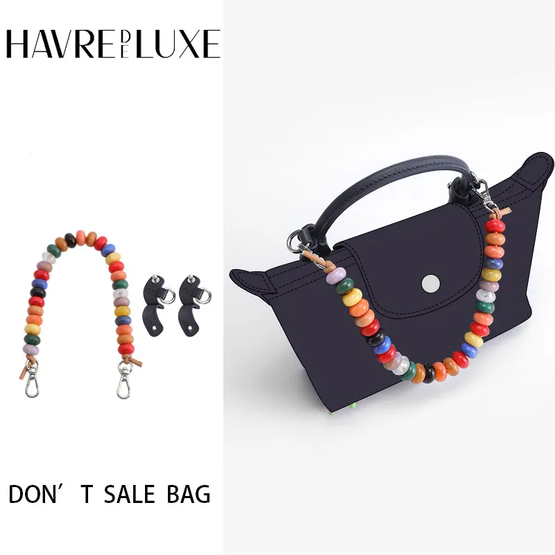 HAVREDELUXE Beaded Decorative Chain For Longchamp Mini Bags Into Colorful Handheld Non Destructive Modificationshoulder Straps