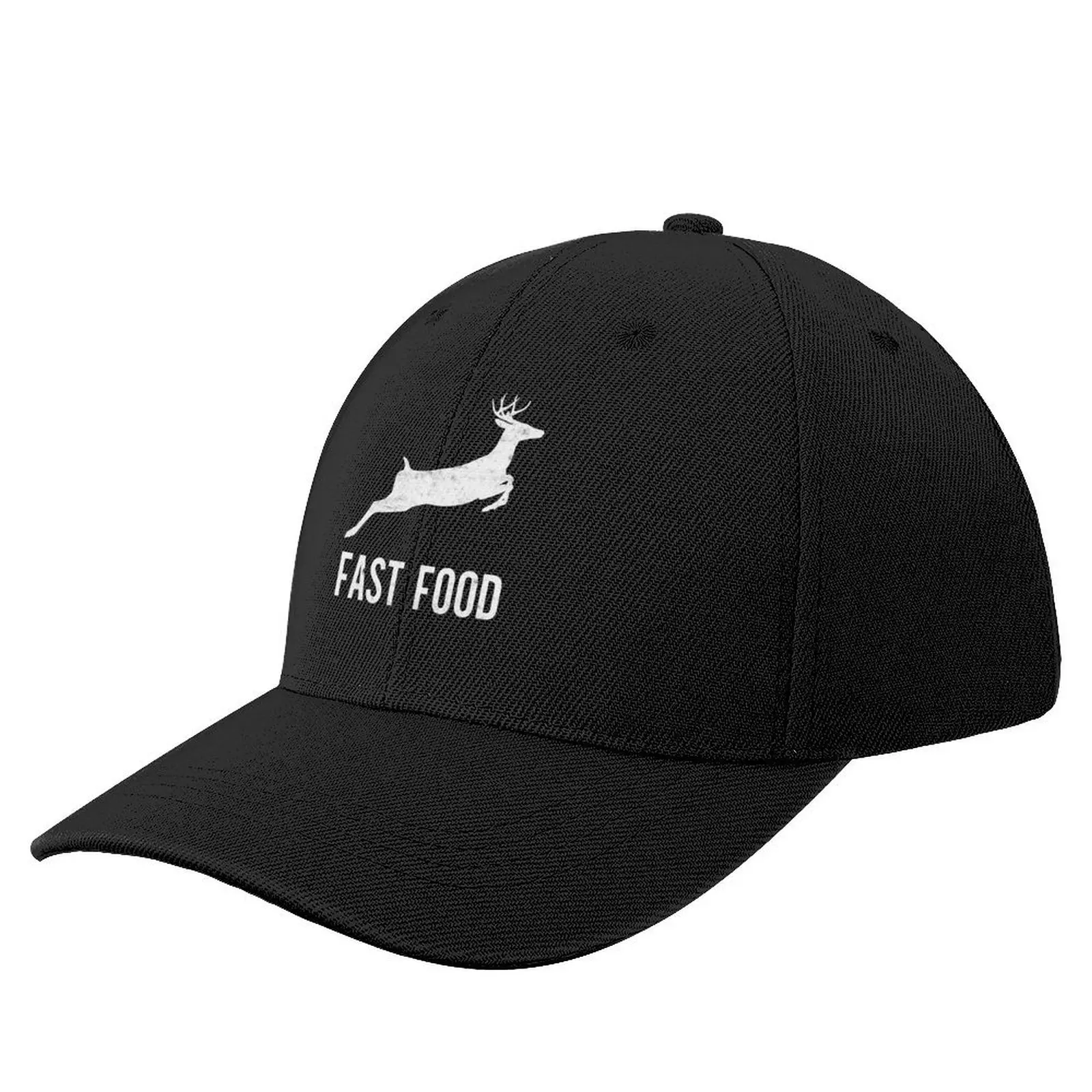 Fast Food Deer, Funny Hunting Baseball Cap Anime Ball Cap Luxury Brand Golf Hats Woman Men's