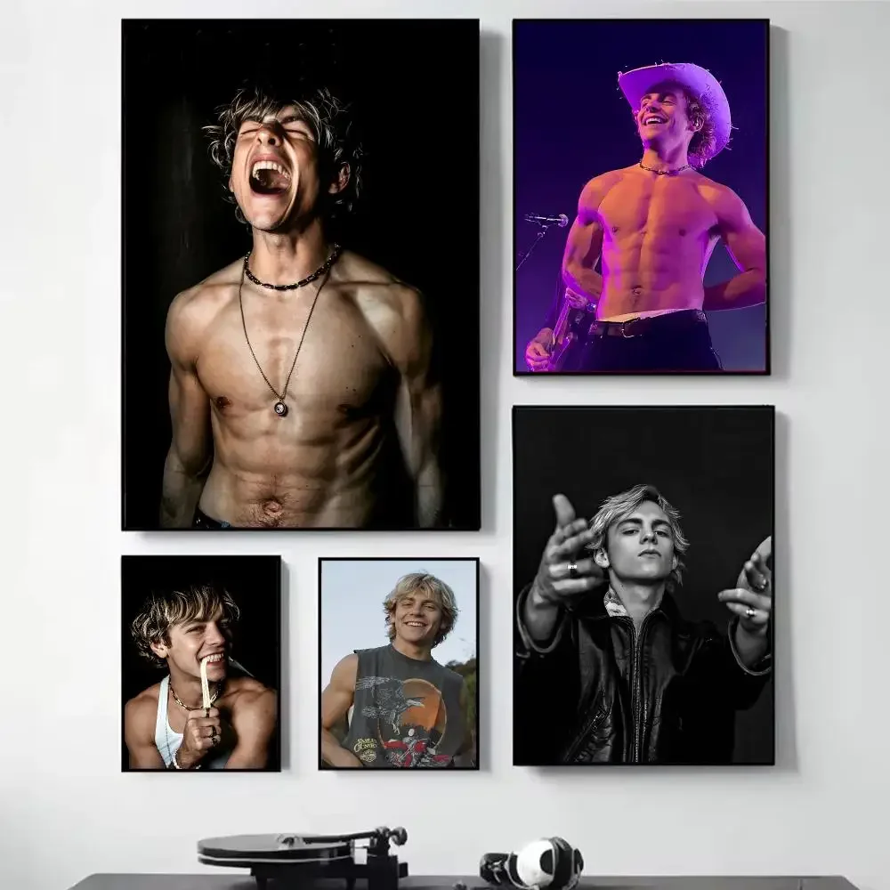 R-Ross Lynch Painting Calligraphy Self Adhesive Wall Art Waterproof Print For Bedroom Living Room Hallway Home Decor