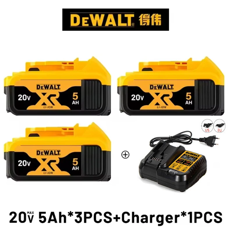 Batteria al litio ricaricabile da 20 V 6,0 Ah, caricabatterie DEWALT BDC112, o batterie per utensili originali Dewalt 18 V DCB206, DCB205, DCB200 DCB609