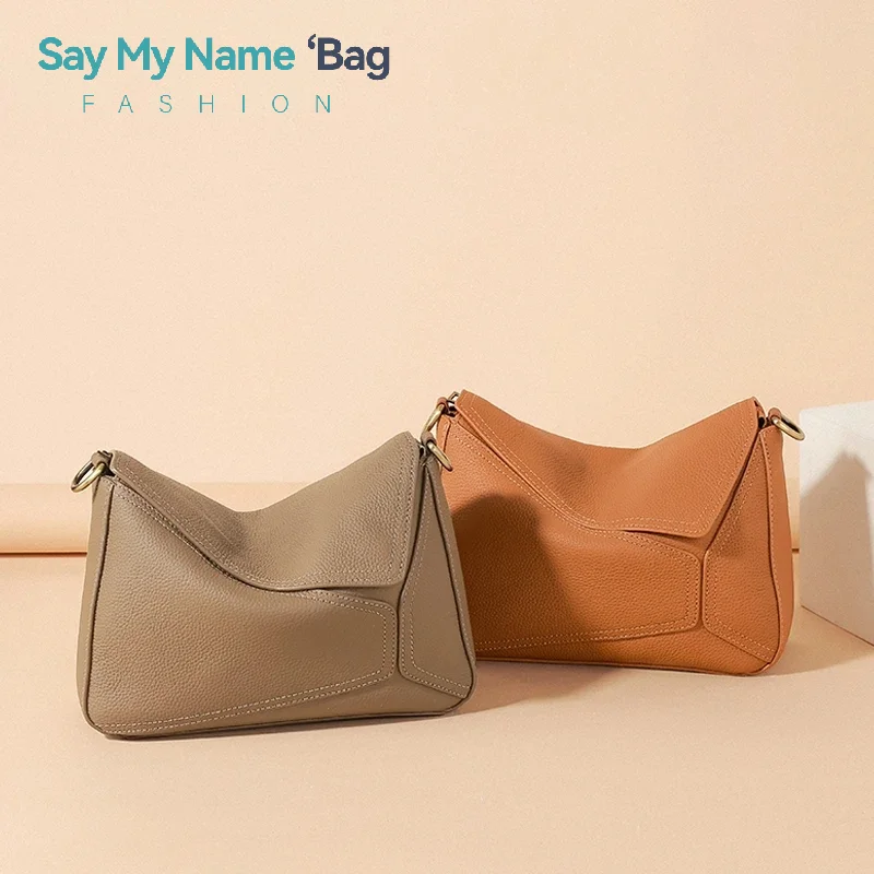 

Women Cow Leather Portable Shoulder Bag Ladies Retro Soft Natural Cowhide Crossbody Bags Female Fashion Luxury Design Handbags