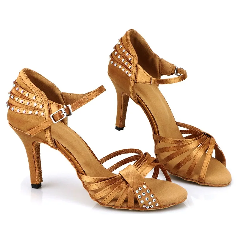 

Foreign trade European and American diamond-encrusted Latin dancing shoes stiletto heels women's adult dancing shoes