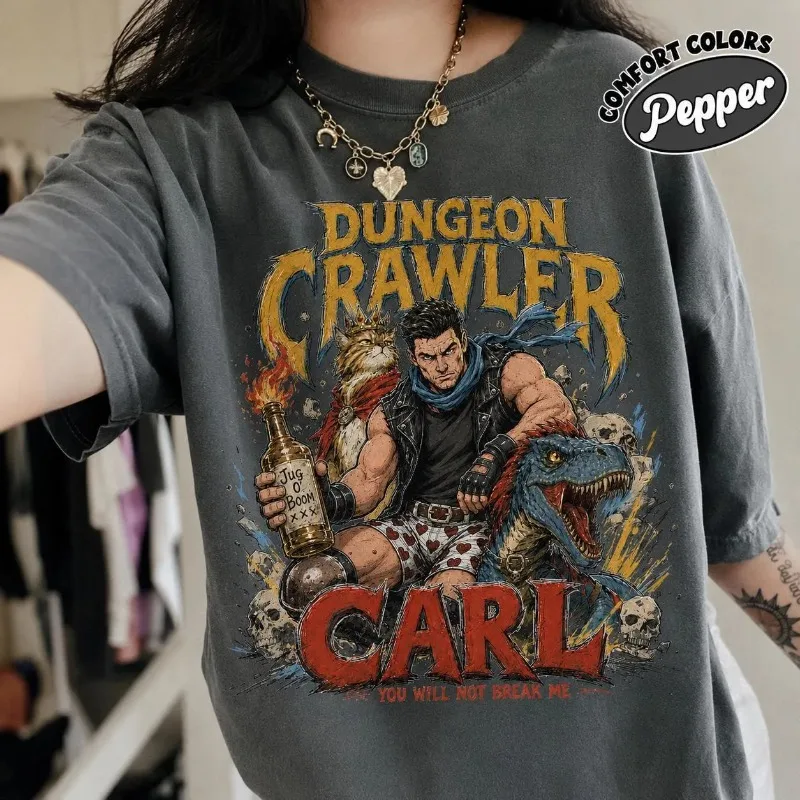 Dungeon Explorer Karl Shirt, Sweet Donut Princess and Mongo Pattern Women's T-shirt New Men's and Women's Retro T-shirt