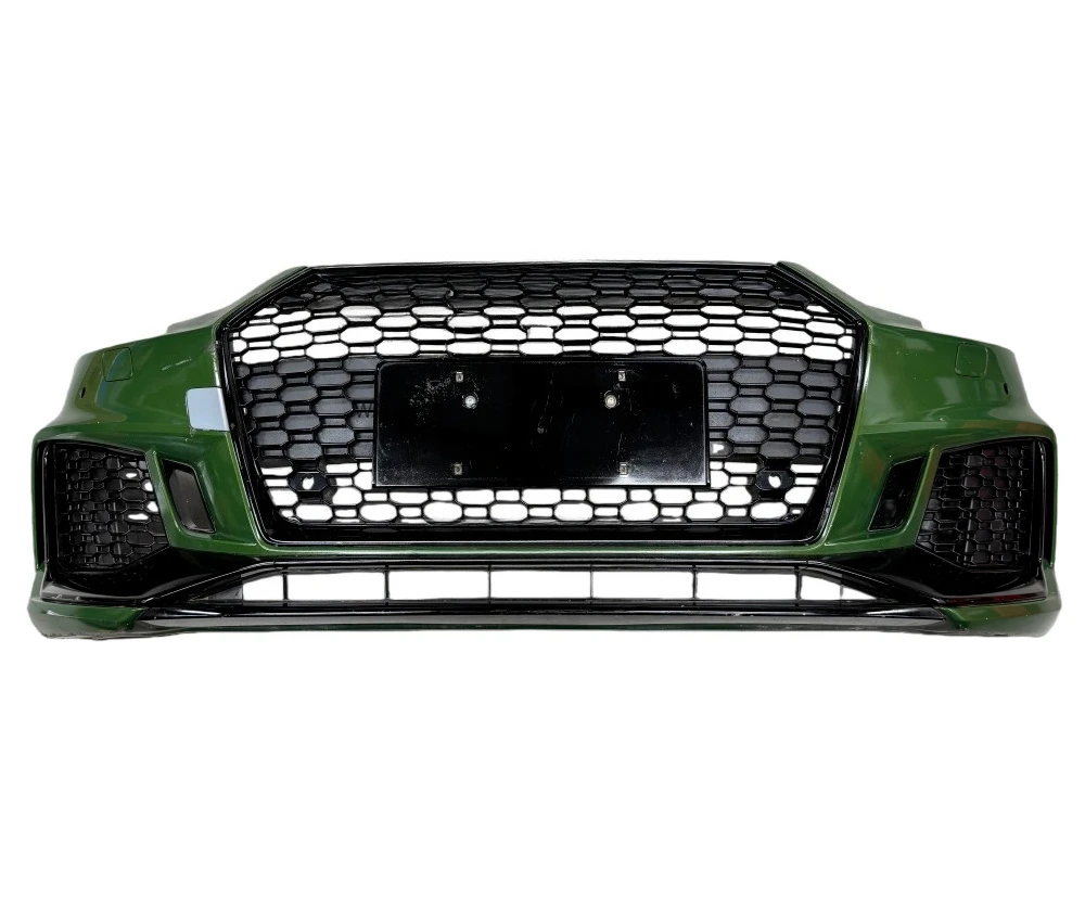 The New High-quality RS4 8W Front Bumper, Body Guard, Grille Bracket, air Guide and air Intake Trim Blacked-out Version for