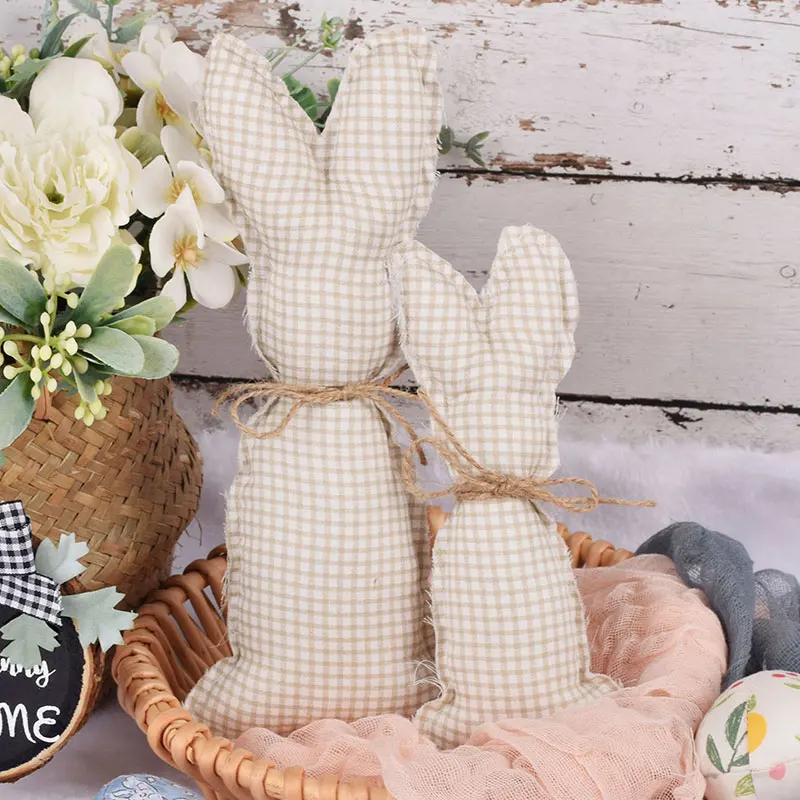 Easter Decoration Cotton Fabric Rabbit Ornament Creative Cartoon Bunny For Children's Rooms Wedding Party Birthday Home Decor