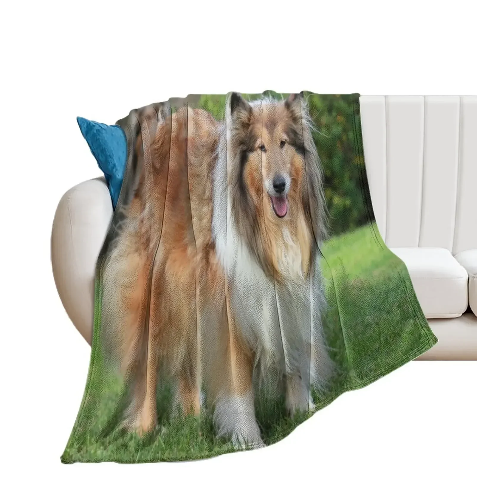 

Sable Rough Collie Throw Blanket Picnic Thin Flannel Kid'S Blankets