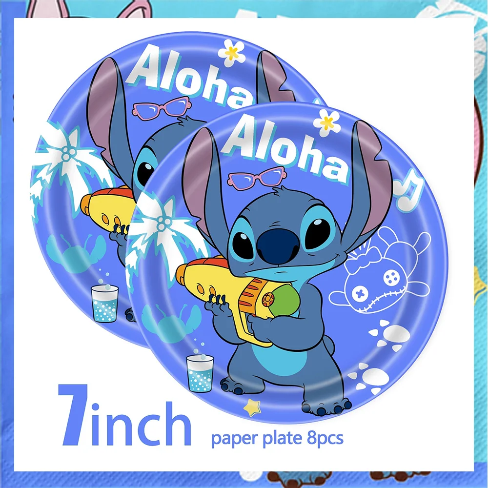 Lilo and Stitch Birthday Party Supplies Tableware Set Cup Plates Napkins For Kids Decoration Boys and Girls Baby Shower