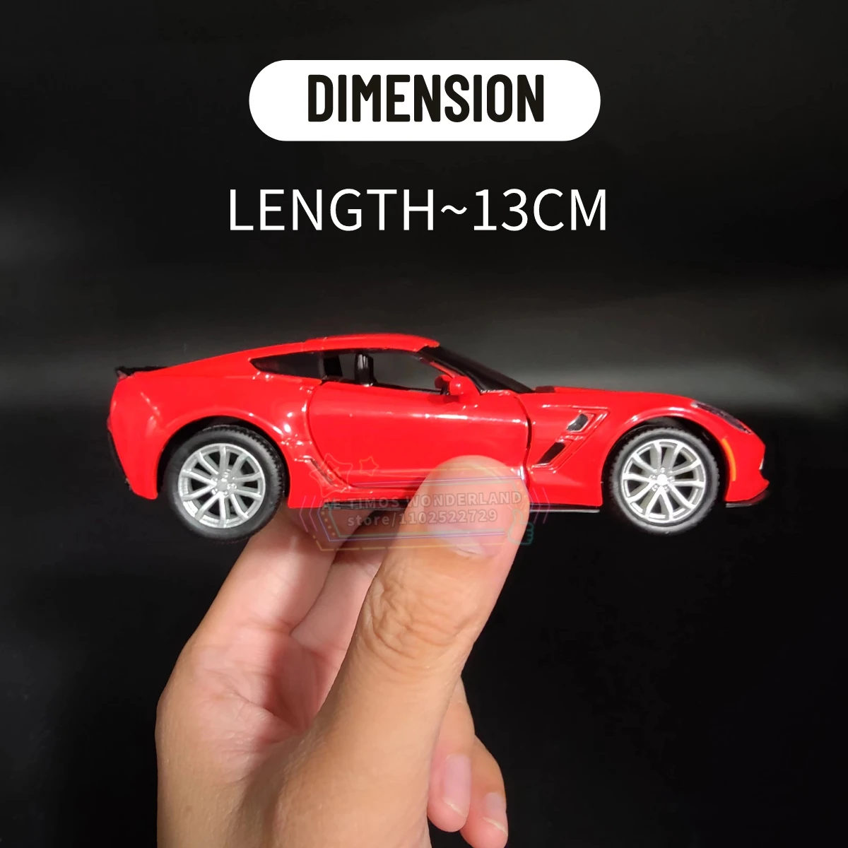 Chevrolet Corvette C7 Replica 1:36 Scale Car Model Miniature Art Figure Metal Diecast Vehicle Home Office Decorative Ornament