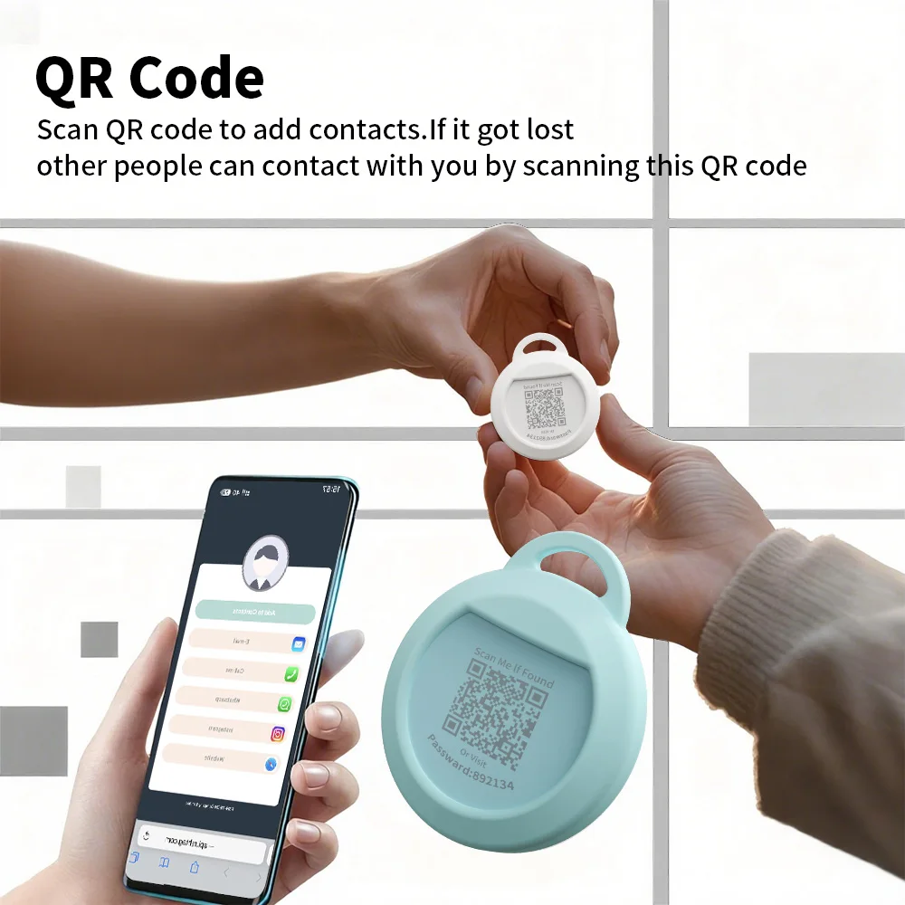 ชุดติดตาม GPS พร้อมระบบ QR Code ป้องกันการกระแทก  สำหรับอุปกรณ์ระบุตำแหน่งอัจฉริยะที่บ้าน รองรับ Google Pixel และ Android