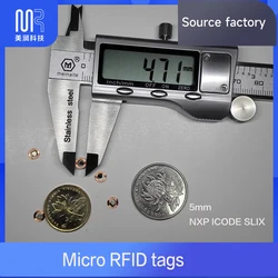 13.56MHz Iso15693 NXP Icode Slix Vòng RFID NFC Tag Tròn Đồng Trần Cuộn Dây Chip Micro Thẻ RFID Tài Sản Nhận Dạng truy Xuất Nguồn Gốc