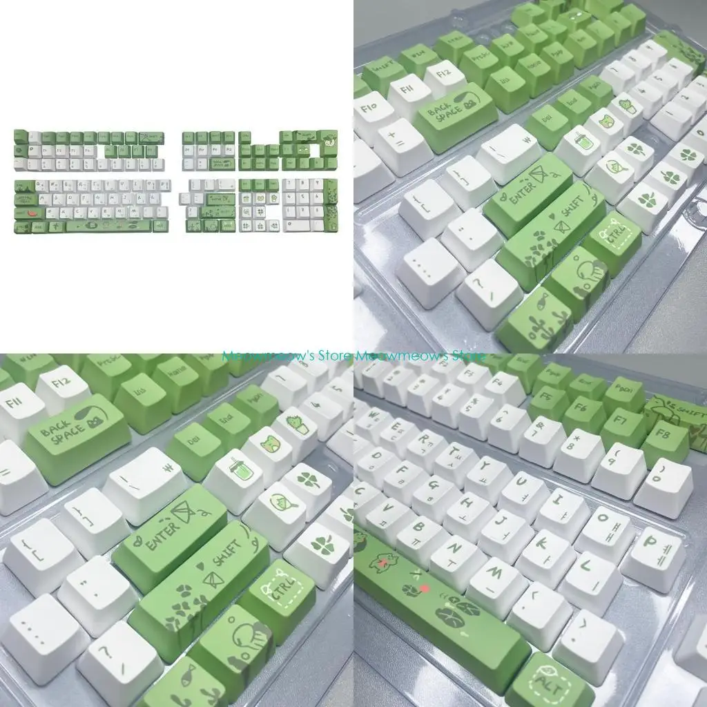 W91A Ergonomic XDA /OEM Keycaps Korean Keycaps for 61 64 68 75 98 104 108 Keyboard Enthusiasts Keycaps for Improve Typing