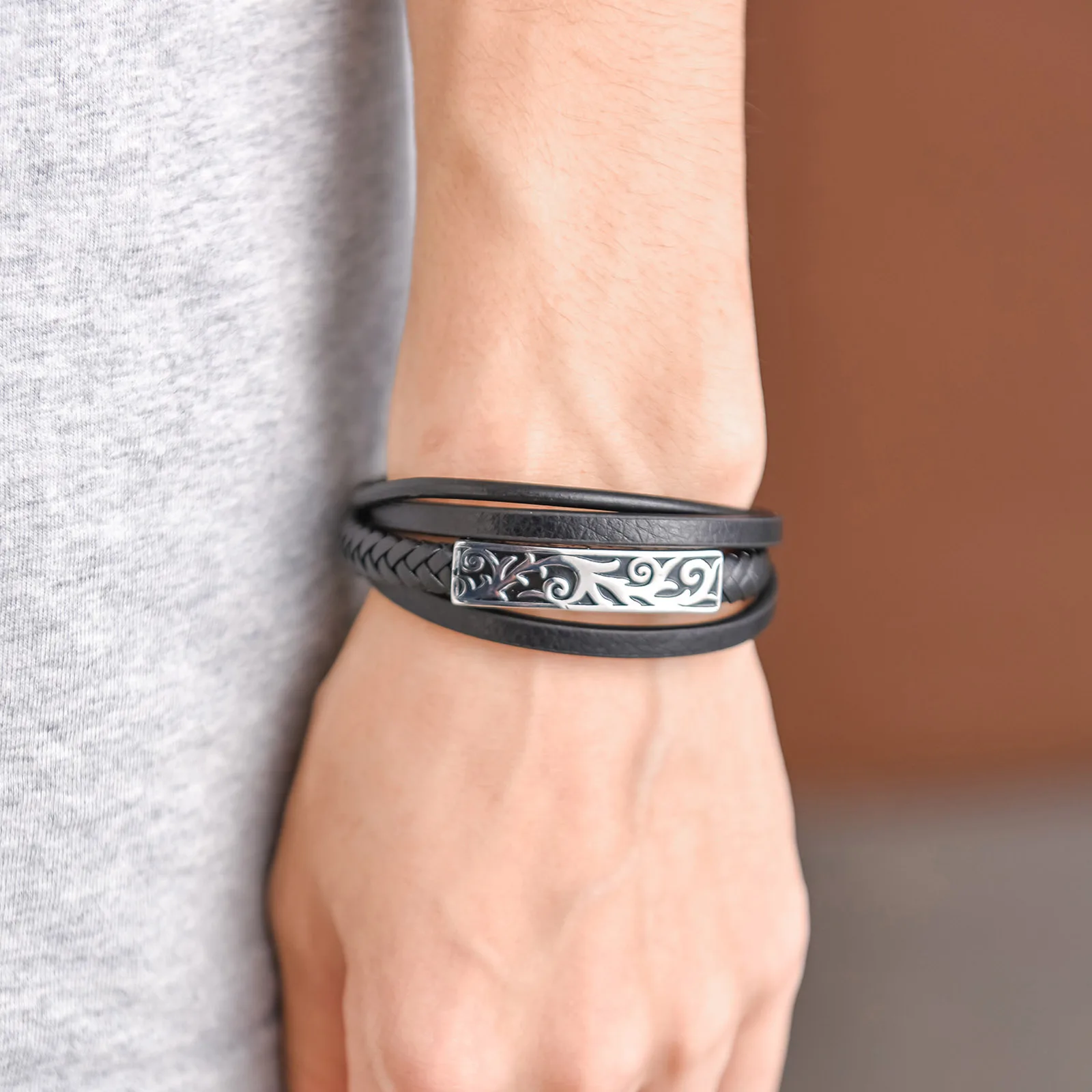 Corde de bijoux en cuir de vache, 100cm, 1 pièce, pour bricolage, Bracelet pour hommes et femmes