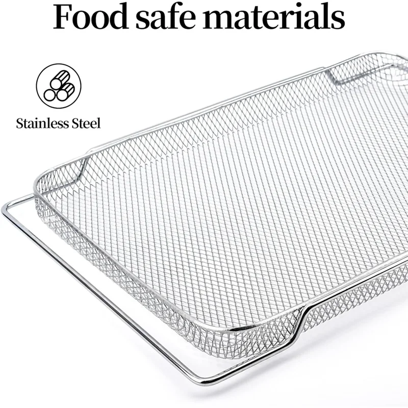 

A61I Air Fryer Basket For Breville Smart Oven Air Fryer Pro Stainless Steel Air Fryer Mesh Baskets Oven Mesh Basket With Clip