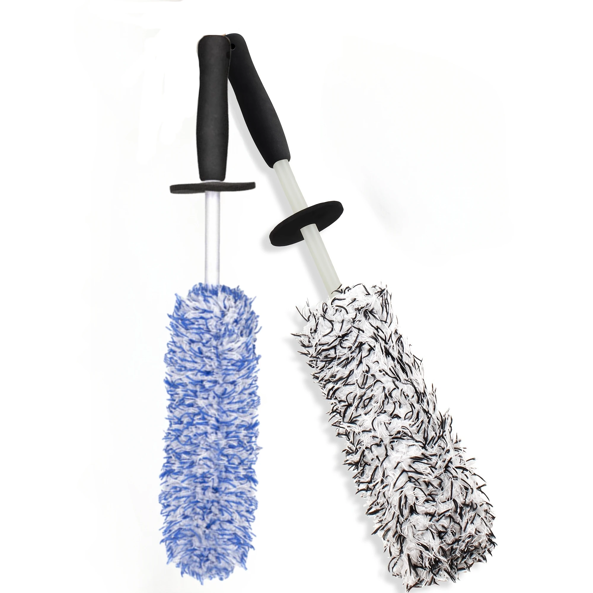 Portable Microfiber Car Wash Brush Cleaning Gloves Plastic Handle Wheel Brush Double-Side Absorbent Clean Glove Car Washing Tool