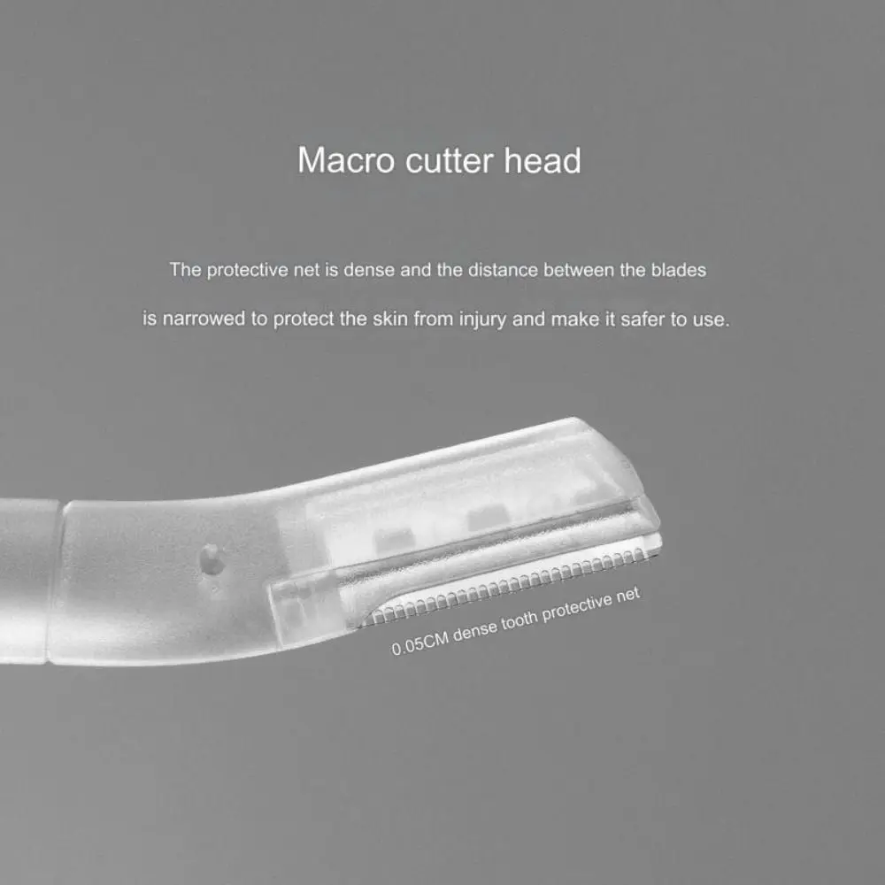 Safe Eyebrow Razor Anti-scratch Macro Eyebrow Shaving Tool Stainless Steel Transparent Advanced Eyebrow Trimmer For Men Women