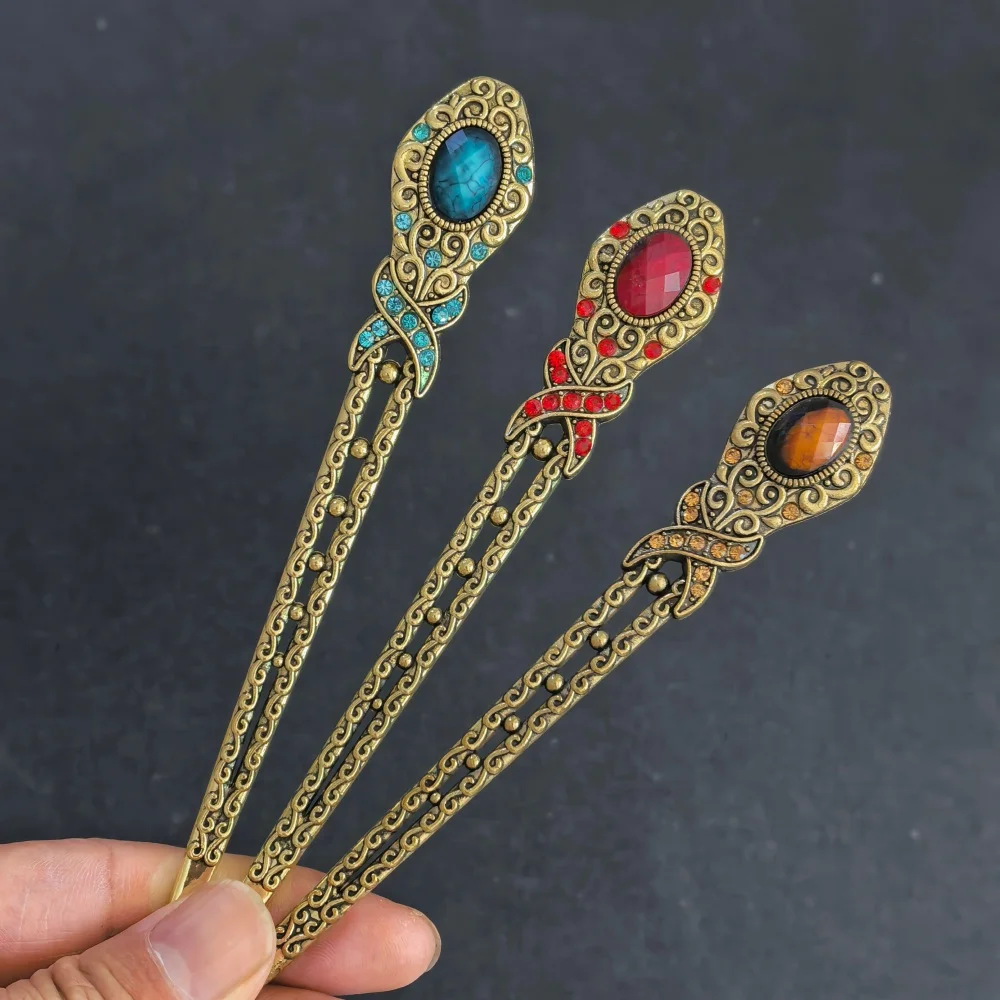 Vintage Metal Hair Sticks for Women Retro Hairpin Bun Updo Hairstyle Fashion Hair Chopsticks Wedding Daily Hair Accessories view 3