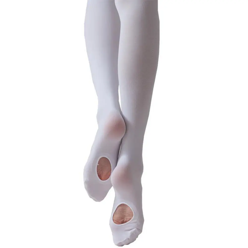 2Pairs Ballet Tights Adult White Elastic Comfortable Long-Lasting Dance Socks for Girls Ballet Class Training Dance Tights