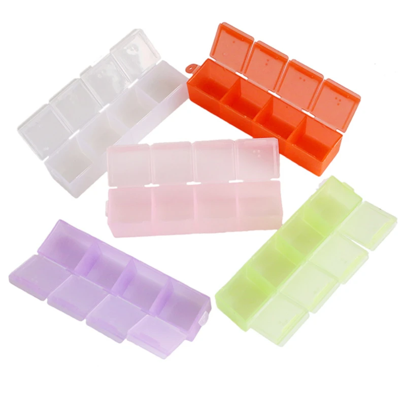 28 Lattice Open Jewelry Storage Box Transparent Compartment Medicine Box Organizer Case Adjustable Plastic Storage Box