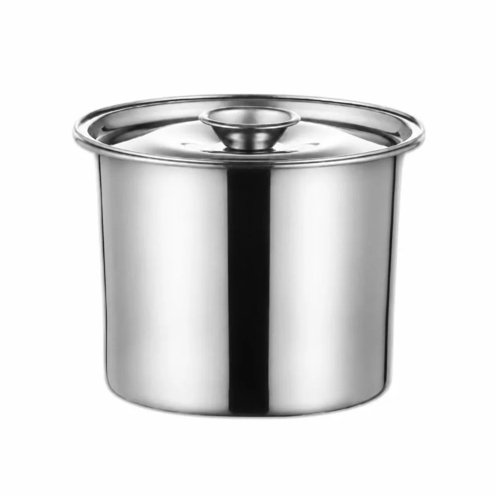 Versatile 304 Stainless Steel Stew Pot With Lid 800ml/1600ml Seasoning Container Soup Pot Kitchen Use