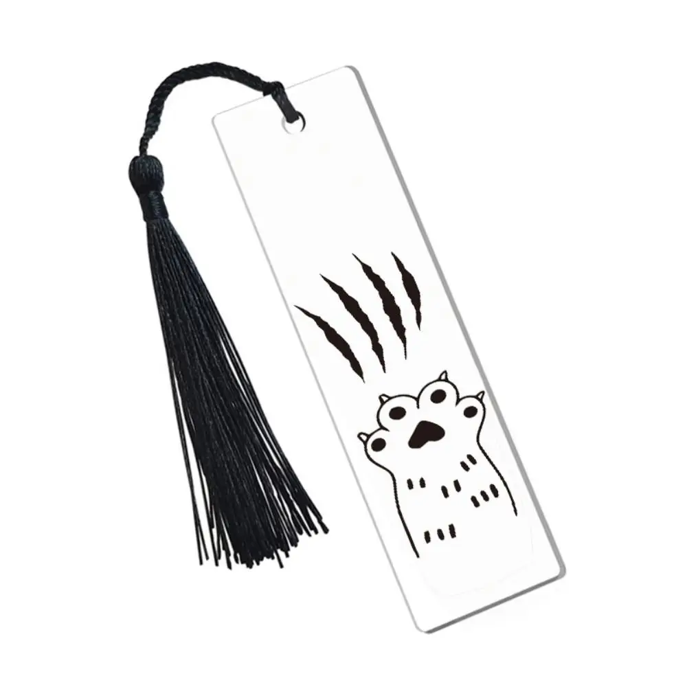 

3PCS Gift Acrylic Acrylic Bookmark Dog Transparent Cat Claw Bookmarks Page Marker Book Clip Friends
