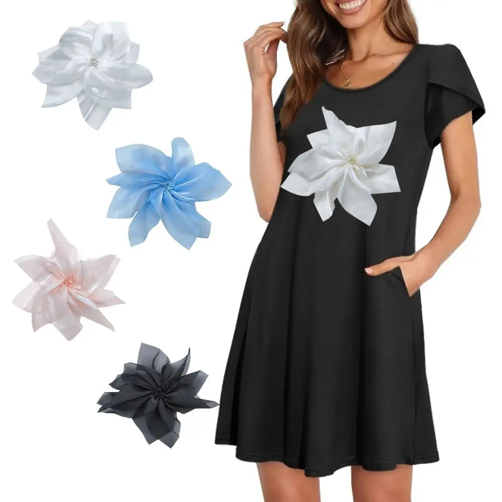 1PC Flower Brooch DIY Sewing Applique Applique Lapel Pins Handmade Jewelry Wedding Party Corsage Accessories