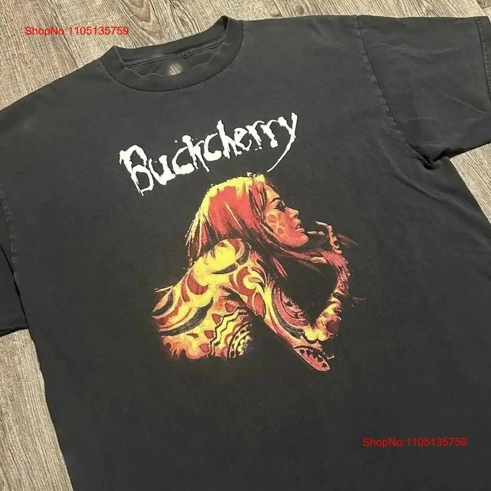 Vintage BuckCherry Band 1999 Tour T Shirt Concert S to 5XL Remake vintage Washed Casual Top For Everyday Wear Stylish