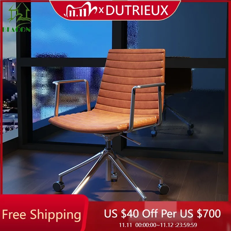 

Nordic Comfortable Office Chair Leather Designer Solid Meditation Office Chair Executive Breathability Muebles Chair Furniture