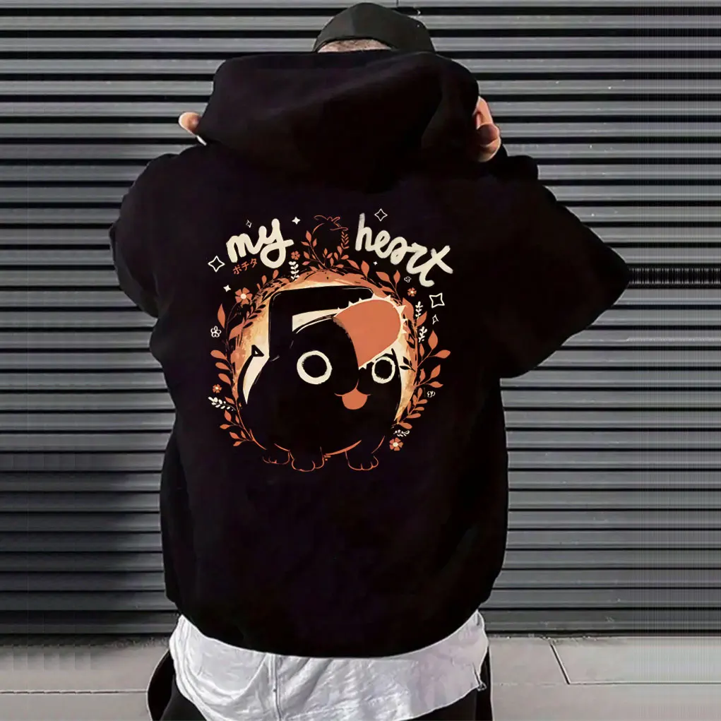 

Anime Chainsaw Man Denji Pochita Funny Graphic Hoodie Men Women Manga Casual Harajuku Sweatshirt Male Oversized Vintage Pullover