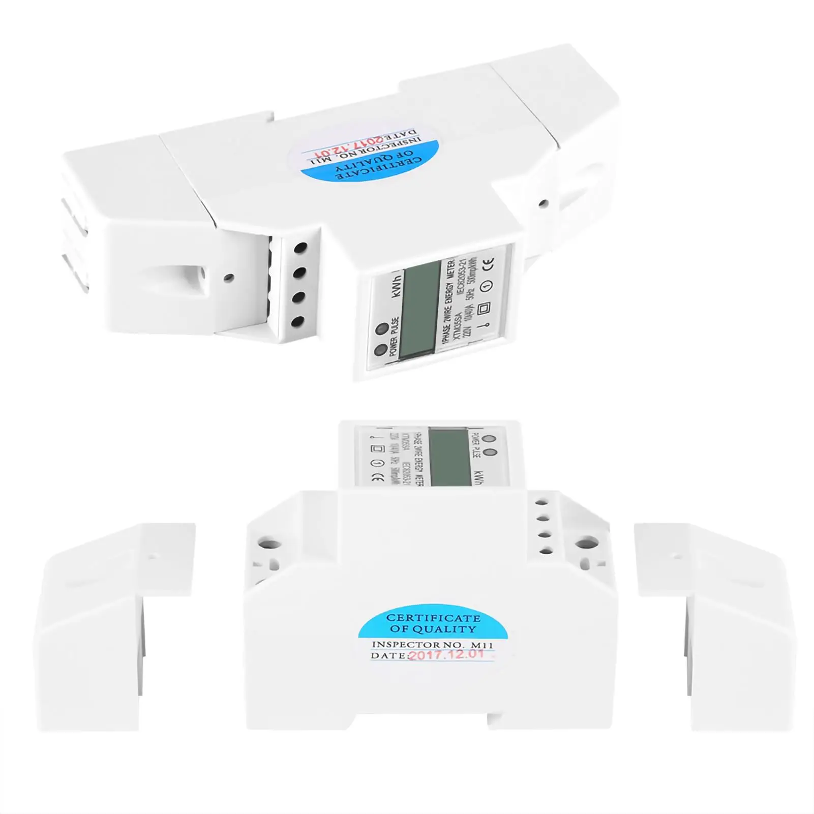 الرقمية LCD مرحلة واحدة Din عداد كهربائي 10-40A الطاقة كيلوواط ساعة متر الطاقة الإلكترونية