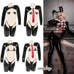 In Stock Original Design Leather Reverse Rabbit Cosplay Costume PU Bunny Girl Uniforms Sets Lingeries Sexy Cosplay