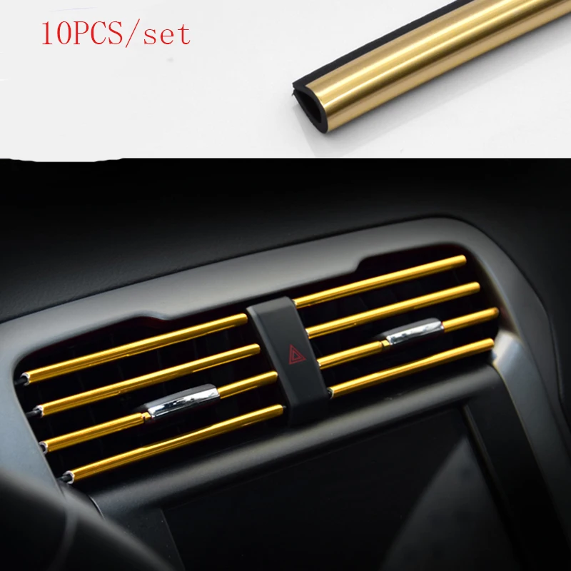 2022 10 Pack Car Air Vent Grille Trim U Bar for Peugeot 206 207 208 301 307 308 407 2008 3008 4008