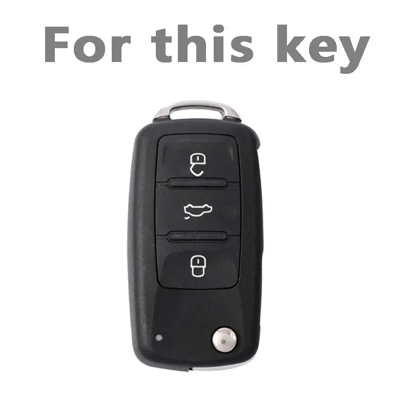 For VW Volkswagen Polo Tiguan Passat B5 B6 B7 Golf 4 5 6 MK6 Jetta Lavida for Skoda Octavia 2 5 Auto TPU Car Key Case Cover