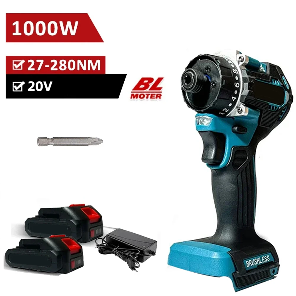 20+1 Torque 280N.m Cordless Electric Screwdriver Drill 1/4