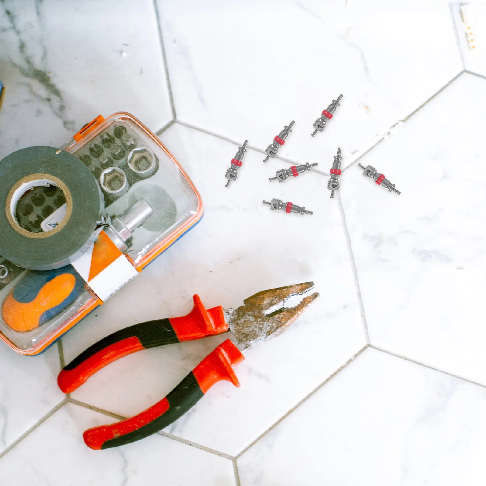 

20Pcs Tire Tyre Stem Core Replacement Copper Nickel-Plated Heavy Duty for Car Truck Motorcycle Bicycle Atv Tire Core