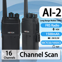 2X/4X AIRITON AI-2 Walkie Talkie Longe Range FRS 16CH VOX 1500mAh Rechargable Two Way Ham Radio Handheld Transceiver For Camping