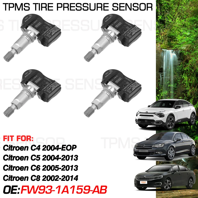 

433MHz Tire Pressure Monitor For Citroen C4 2004-2011 C4 AIRCROSS 2012-2017 C5 2004-2013 C6 2005-2013 C8 2002-2014 HC3T-1A180-BA